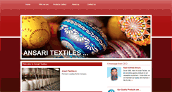 Desktop Screenshot of ansaritextiles.com